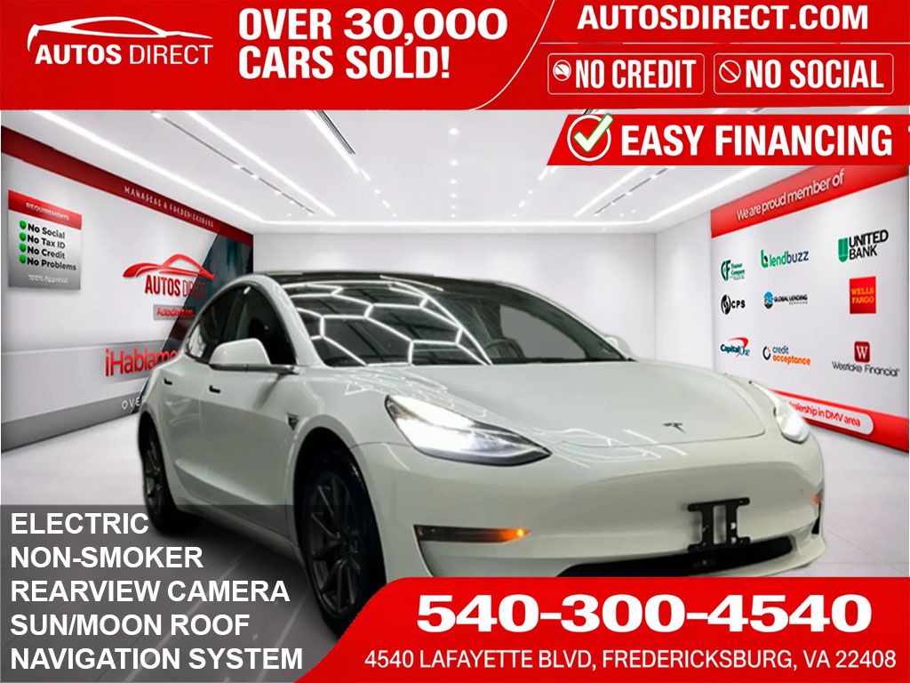 White 2020 Tesla Model 3 Standard Range AWD Sedan All-Wheel Drive 1-Speed Automatic
