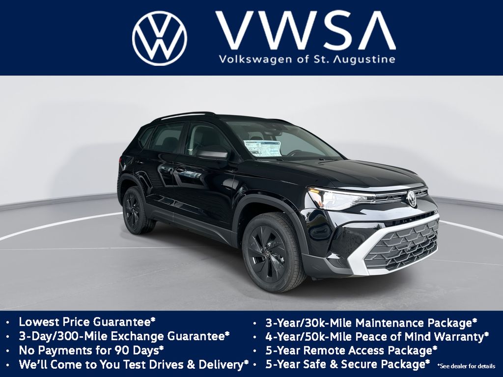 Deep Black Pearl 2026 Volkswagen Taos SUV / Crossover Front-Wheel Drive 8-Speed Automatic