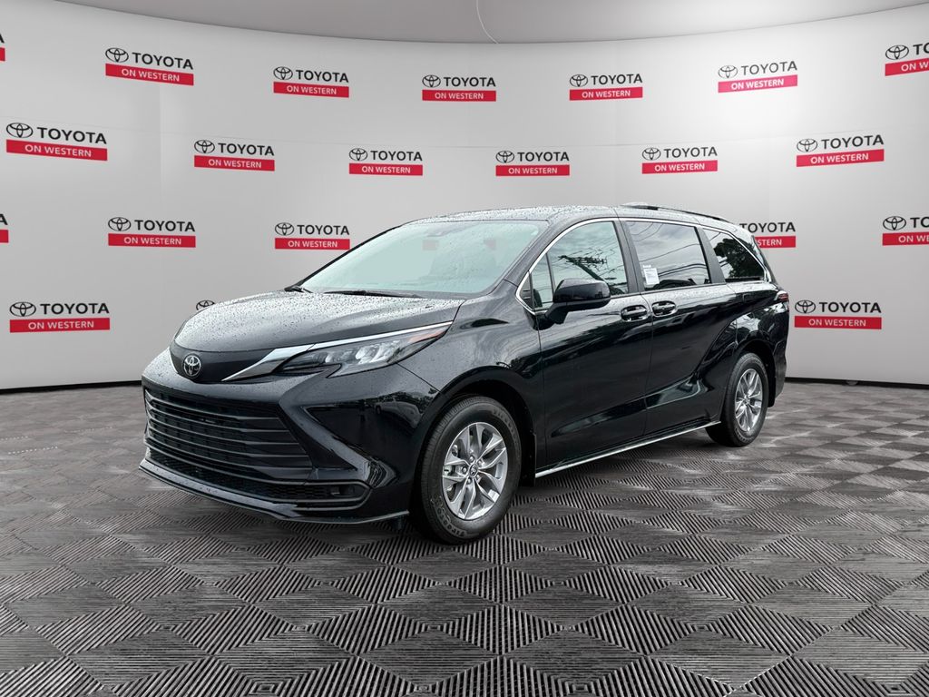 Midnight Black 2026 Toyota Sienna LE 8-Passenger FWD Minivan Front-Wheel Drive Continuously Variable Transmission