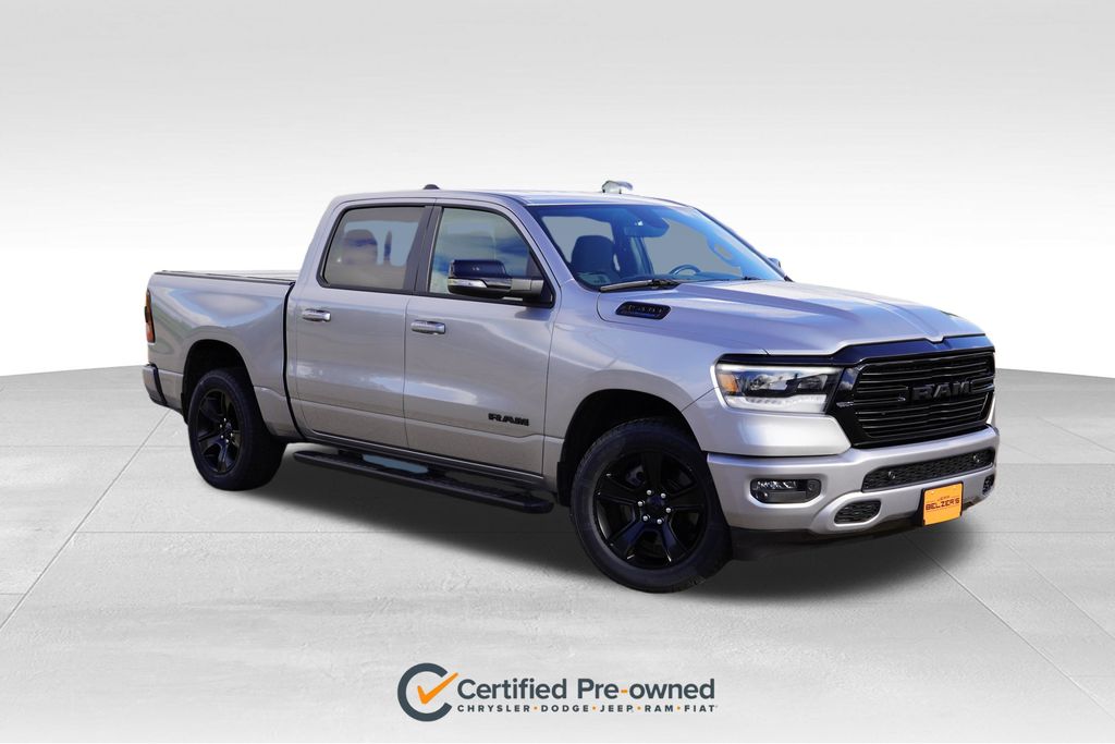 Billet Silver Metallic Clearcoat 2021 RAM 1500 Pickup Truck Four-Wheel Drive 8-Speed Automatic