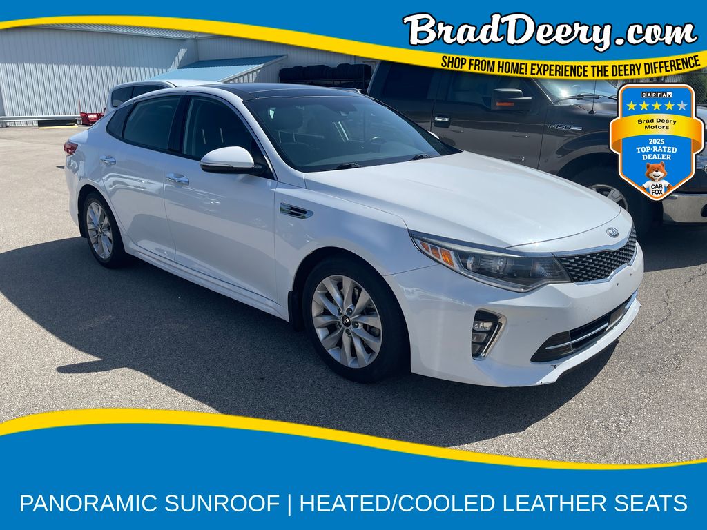 Snow White Pearl 2018 Kia Optima Sedan Front-Wheel Drive 6-Speed Automatic