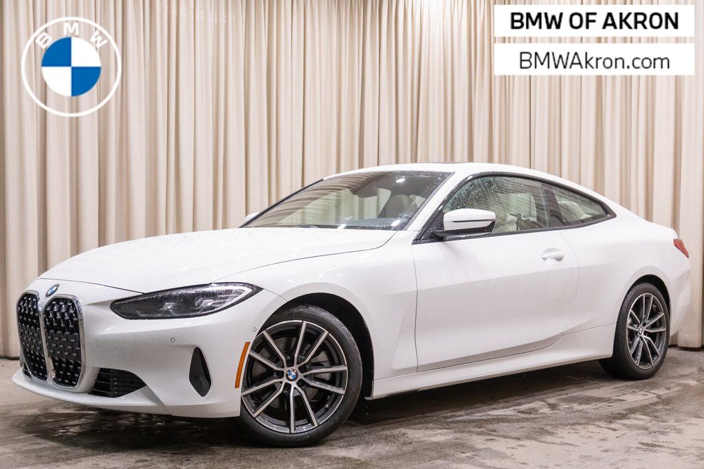 Alpine White 2023 BMW 4 Series Coupe All-Wheel Drive 8-Speed Automatic