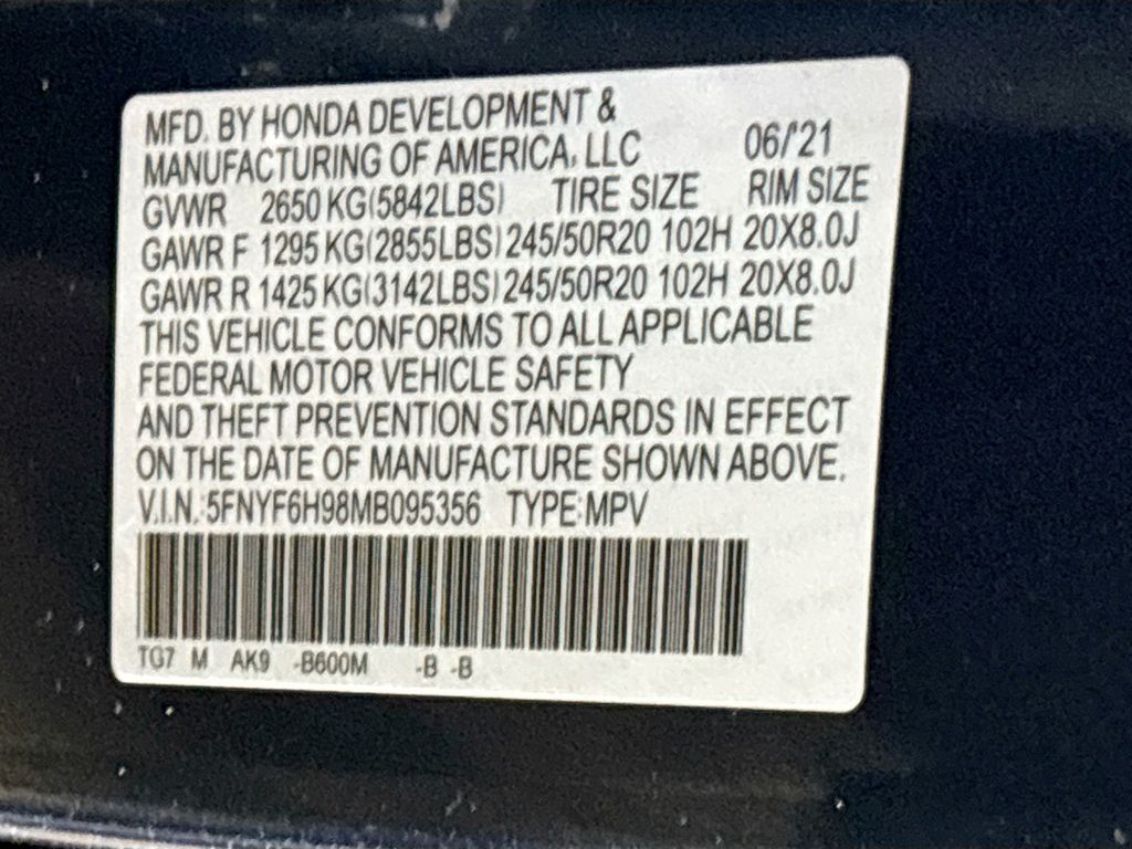 2021 Honda Pilot Touring