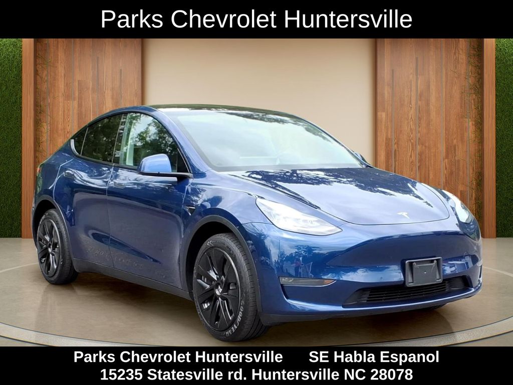 Deep Blue Metallic 2020 Tesla Model Y Long Range AWD SUV / Crossover All-Wheel Drive 1-Speed Automatic