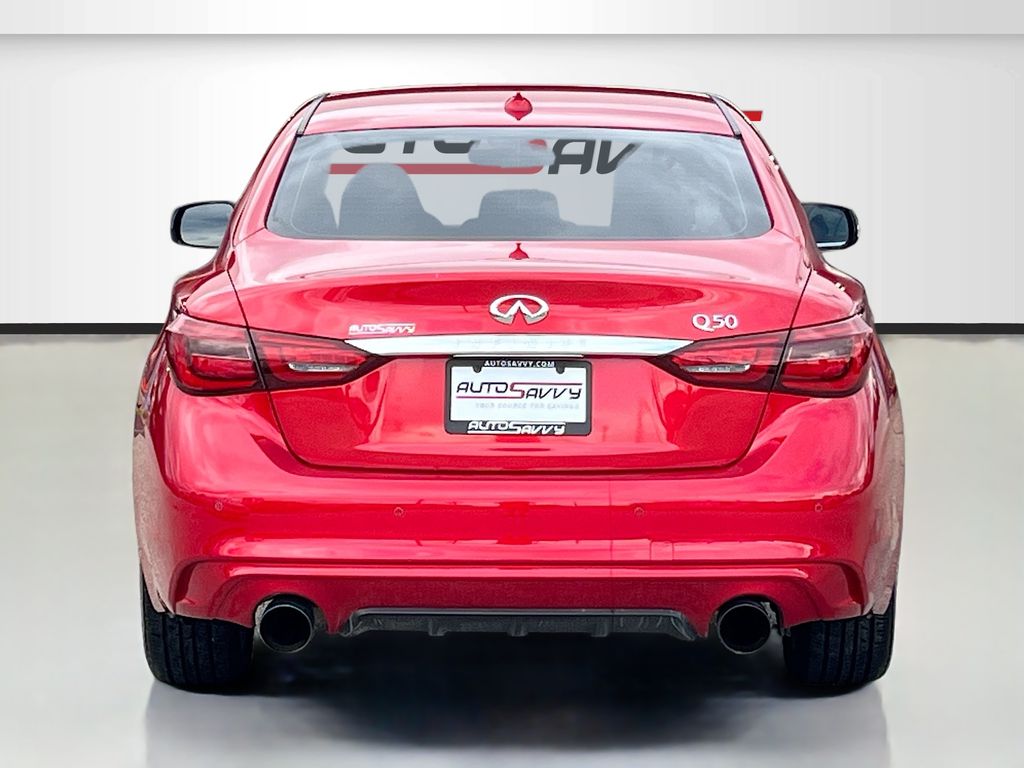 2023 INFINITI Q50 LUXE Red at AutoSavvy Houston Northwest