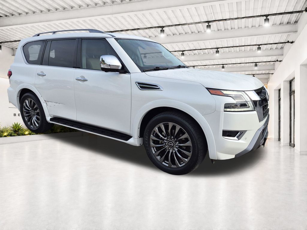 Aspen White 2023 Nissan Armada SUV / Crossover 4X2 7-Speed Automatic