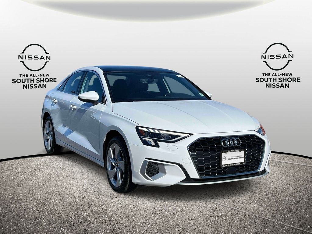 Ibis White 2024 Audi A3 40 TFSI Premium FWD Sedan Front-Wheel Drive 7-Speed Automatic