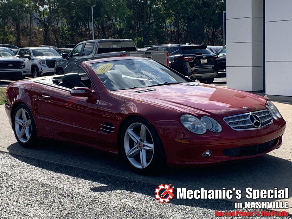 Red 2006 Mercedes-Benz SL-Class SL 500 Convertible Rear-Wheel Drive 7-Speed Automatic Overdrive