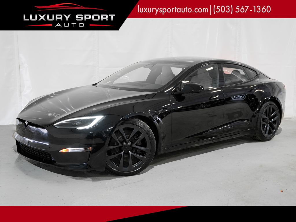 Black 2021 Tesla Model S Plaid AWD Sedan All-Wheel Drive 1-Speed Automatic