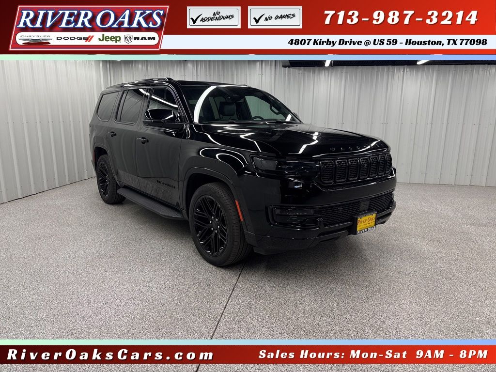 Diamond Black Crystal Pearlcoat 2025 Jeep Wagoneer Series II 4WD SUV / Crossover Four-Wheel Drive 8-Speed Automatic