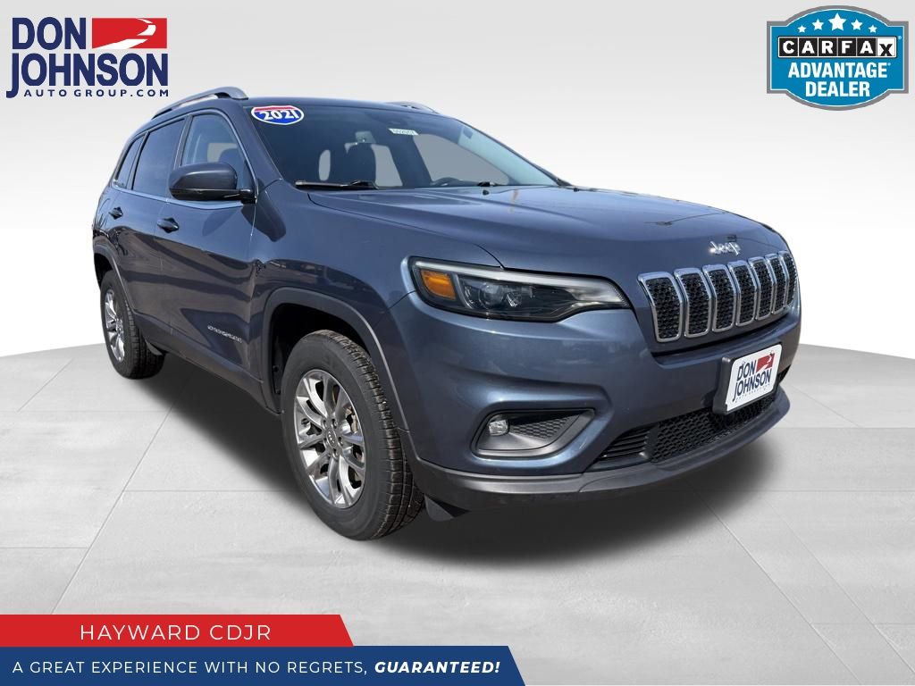 Slate Blue Pearlcoat 2021 Jeep Cherokee Latitude Lux 4WD SUV / Crossover Four-Wheel Drive 9-Speed Automatic