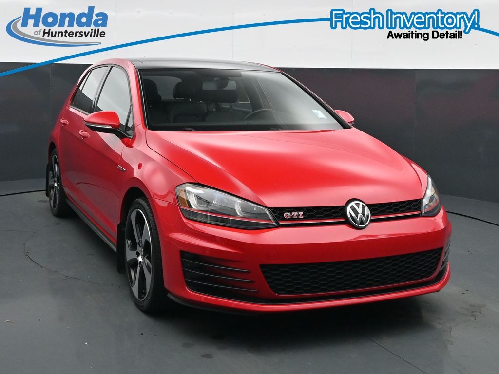 Tornado Red 2017 Volkswagen Golf GTI Hatchback Front-Wheel Drive 6-Speed Manual