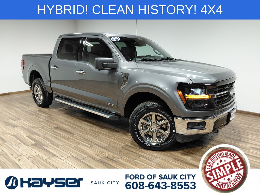 Gray Metallic 2024 Ford F-150 XLT SuperCrew 4WD Pickup Truck Four-Wheel Drive Automatic