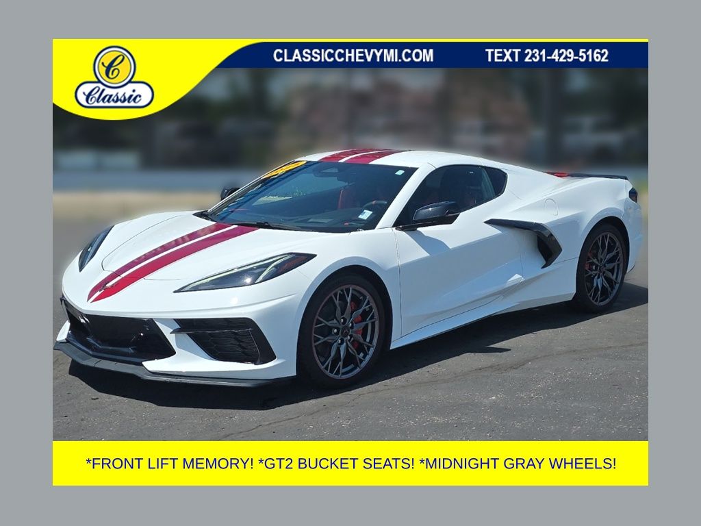 Arctic White 2025 Chevrolet Corvette Coupe Rear-Wheel Drive 8-Speed Dual Clutch