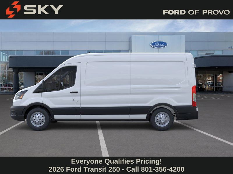 Oxford White 2026 Ford Transit Cargo 250 Medium Roof LB AWD Van All-Wheel Drive