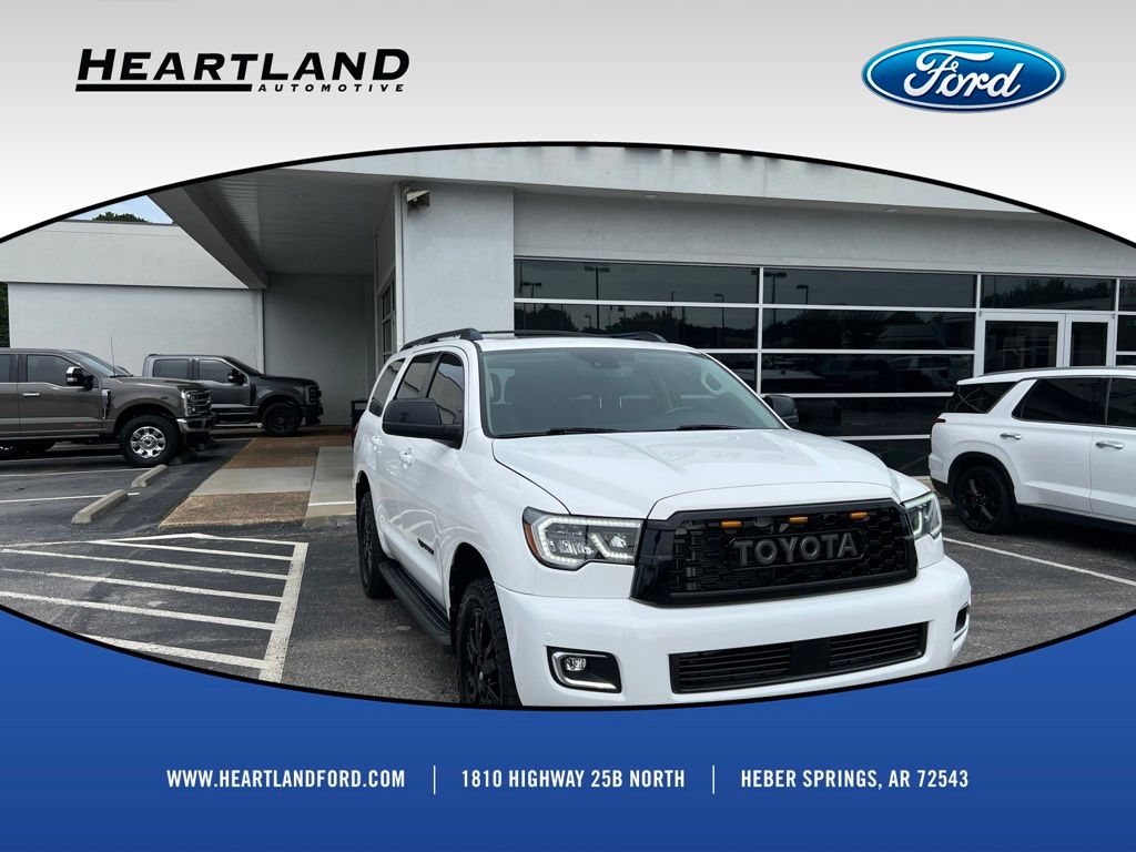 Super White 2019 Toyota Sequoia TRD Sport 4WD SUV / Crossover Four-Wheel Drive 6-Speed Automatic