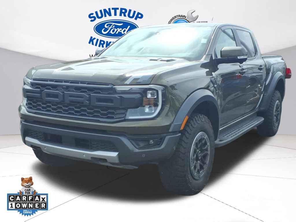 Shelter Green Metallic 2024 Ford Ranger Raptor SuperCrew 4WD Pickup Truck Four-Wheel Drive Automatic