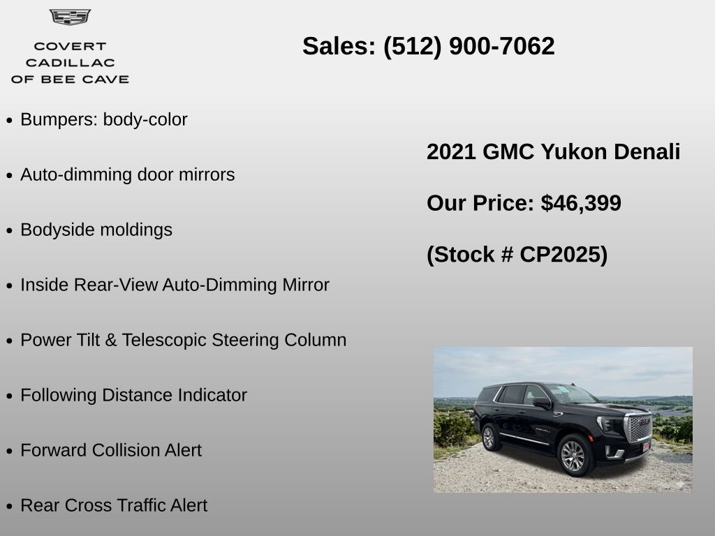 Used Car 2021 Gmc Yukon  Denali For Sale Under $50,000 In Austin, Texas