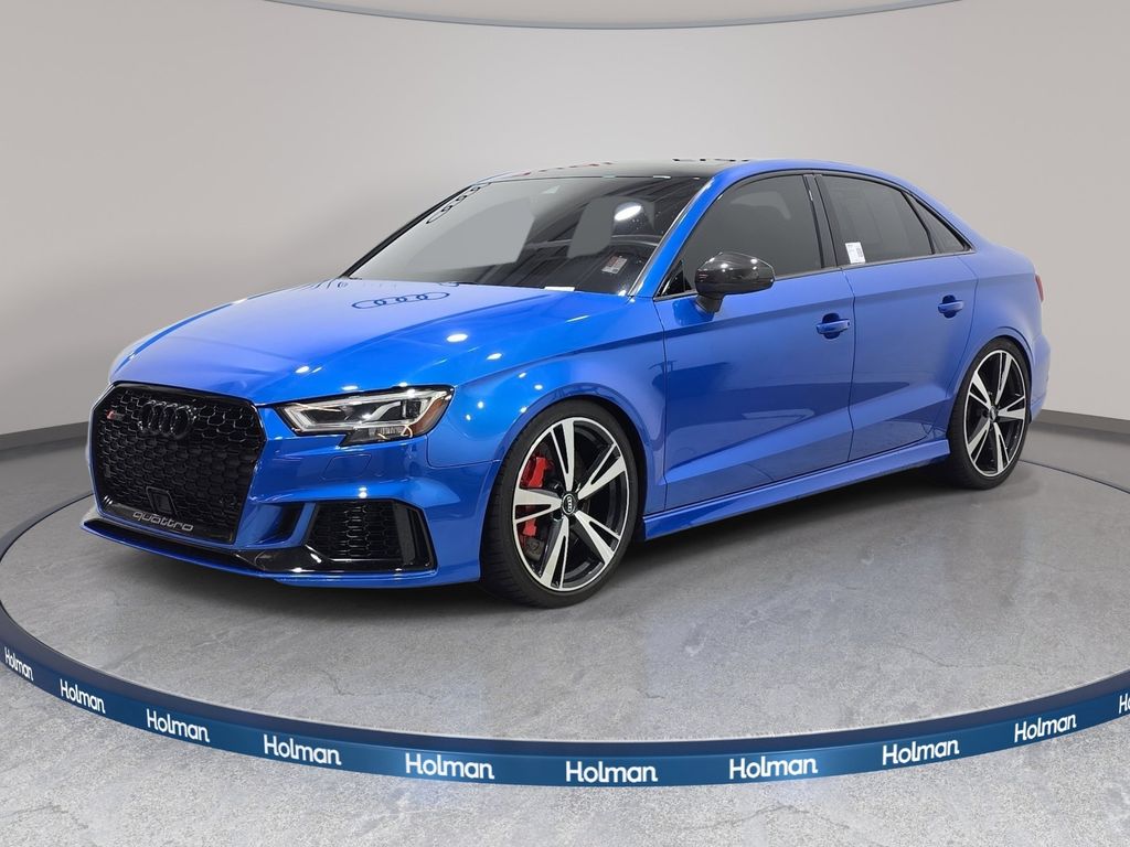 Ara Blue Crystal Effect 2018 Audi RS 3 2.5 TFSI quattro Sedan All-Wheel Drive 7-Speed Automatic