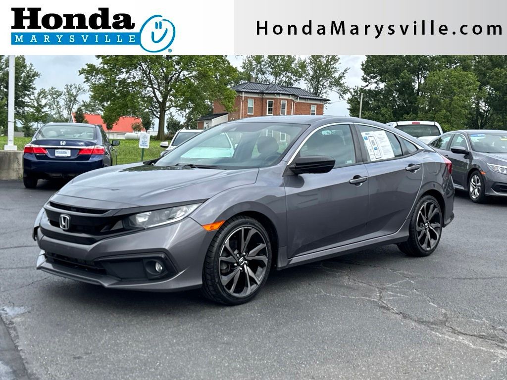 Polished Metal Metallic 2021 Honda Civic Sedan Front-Wheel Drive Continuously Variable Transmission