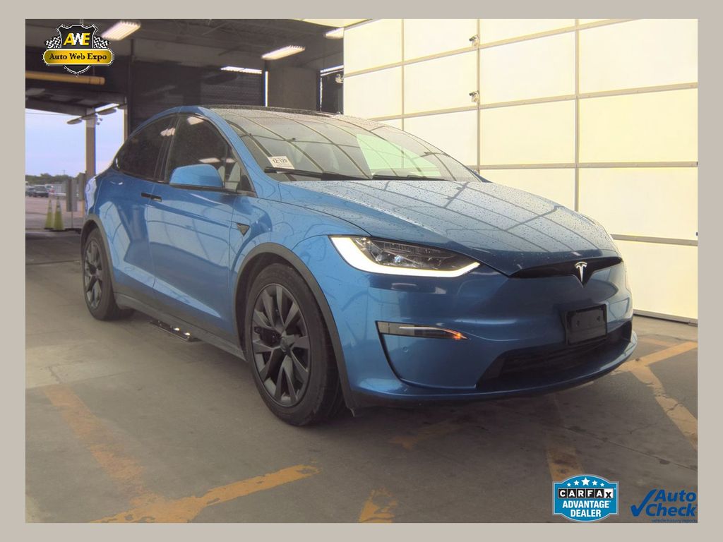 Deep Blue Metallic 2022 Tesla Model X AWD SUV / Crossover All-Wheel Drive 1-Speed Automatic