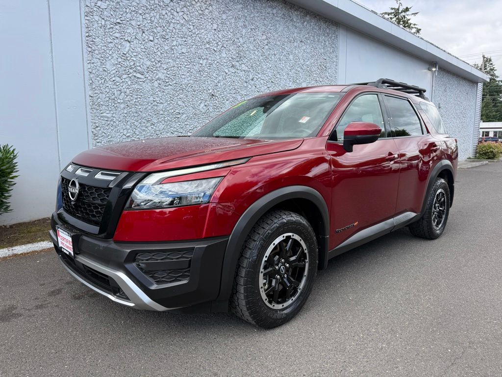 Red (Scarlet Ember Tintcoat) 2023 Nissan Pathfinder Rock Creek 4WD SUV / Crossover All-Wheel Drive 9-Speed Automatic
