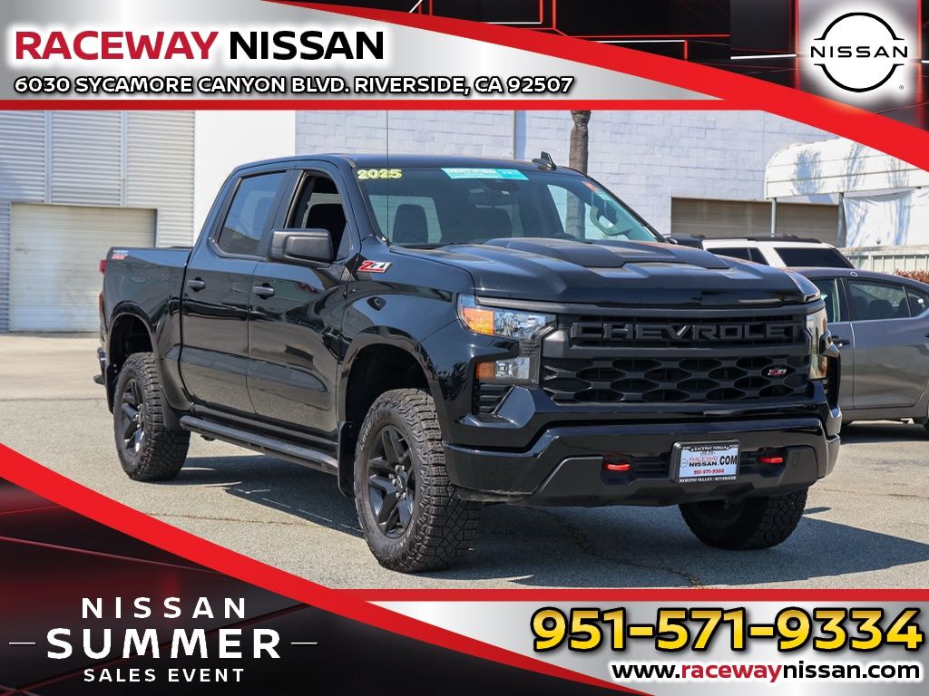 Black 2025 Chevrolet Silverado 1500 Pickup Truck Four-Wheel Drive Automatic