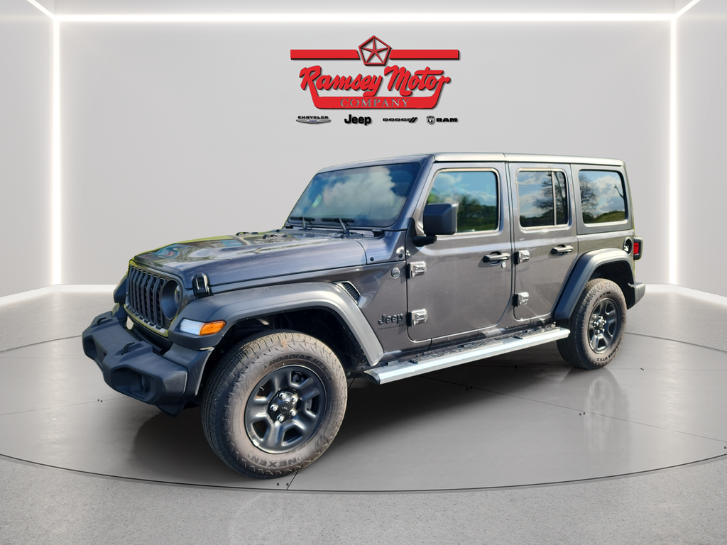 Gray (Granite Crystal Metallic Clearcoat) 2024 Jeep Wrangler Sport 4-Door 4WD SUV / Crossover Four-Wheel Drive 8-Speed Automatic