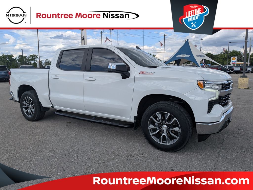 Summit White 2023 Chevrolet Silverado 1500 LT Crew Cab 4WD Pickup Truck Four-Wheel Drive Automatic