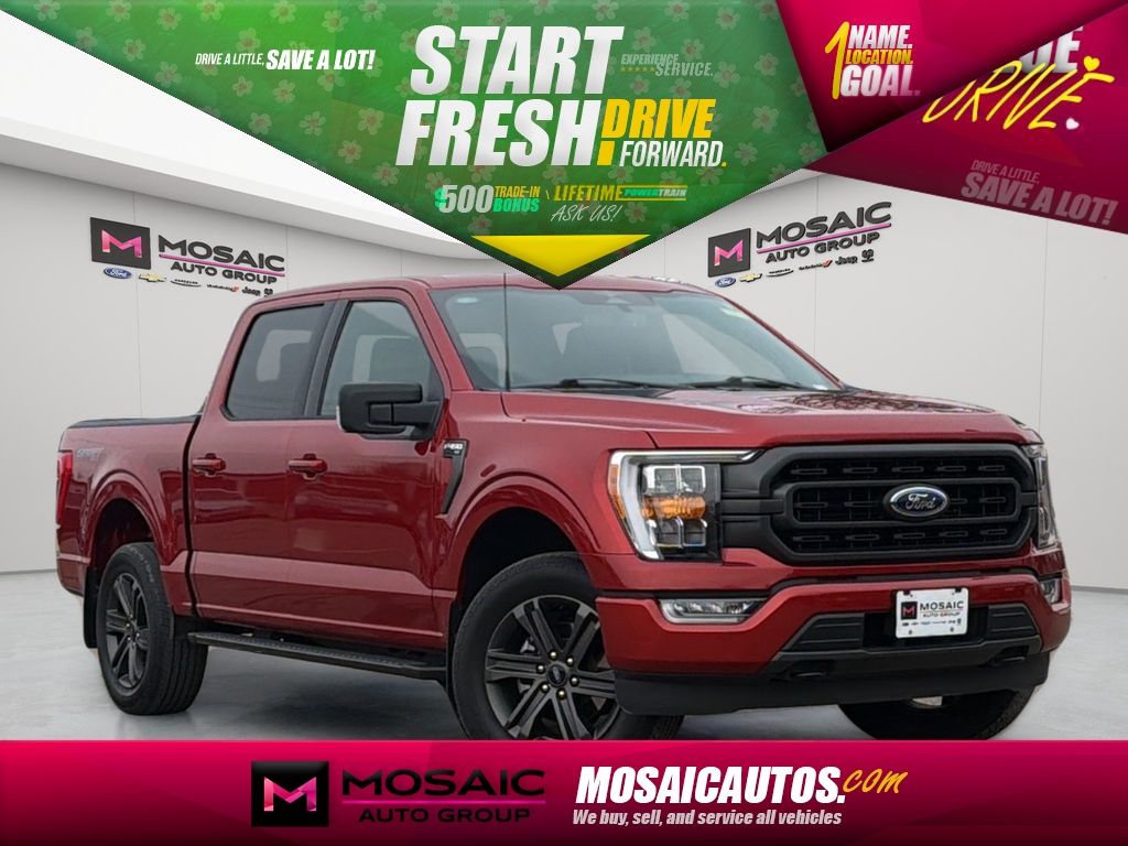 Hot Pepper Red Metallic Tinted Clearcoat 2023 Ford F-150 XLT SuperCrew 4WD Pickup Truck Four-Wheel Drive Automatic