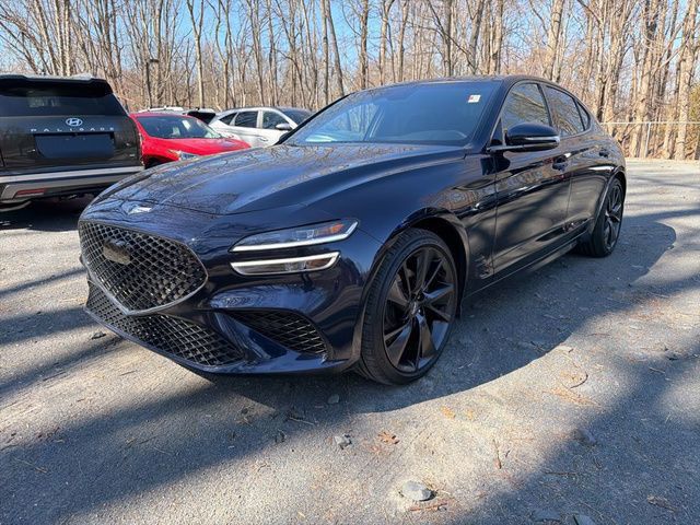 Capri Blue 2023 Genesis G70 2.0T RWD Sedan Rear-Wheel Drive 8-Speed Automatic