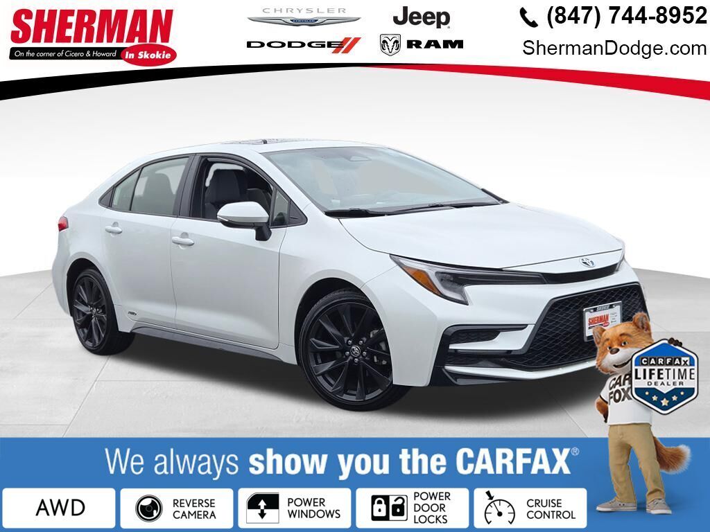 Pearl 2024 Toyota Corolla Hybrid Sedan All-Wheel Drive Continuously Variable Transmission