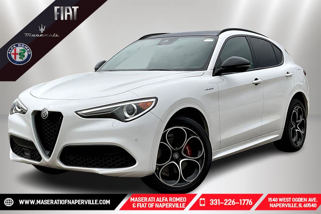 Alfa White 2023 Alfa Romeo Stelvio Veloce AWD SUV / Crossover All-Wheel Drive 8-Speed Automatic