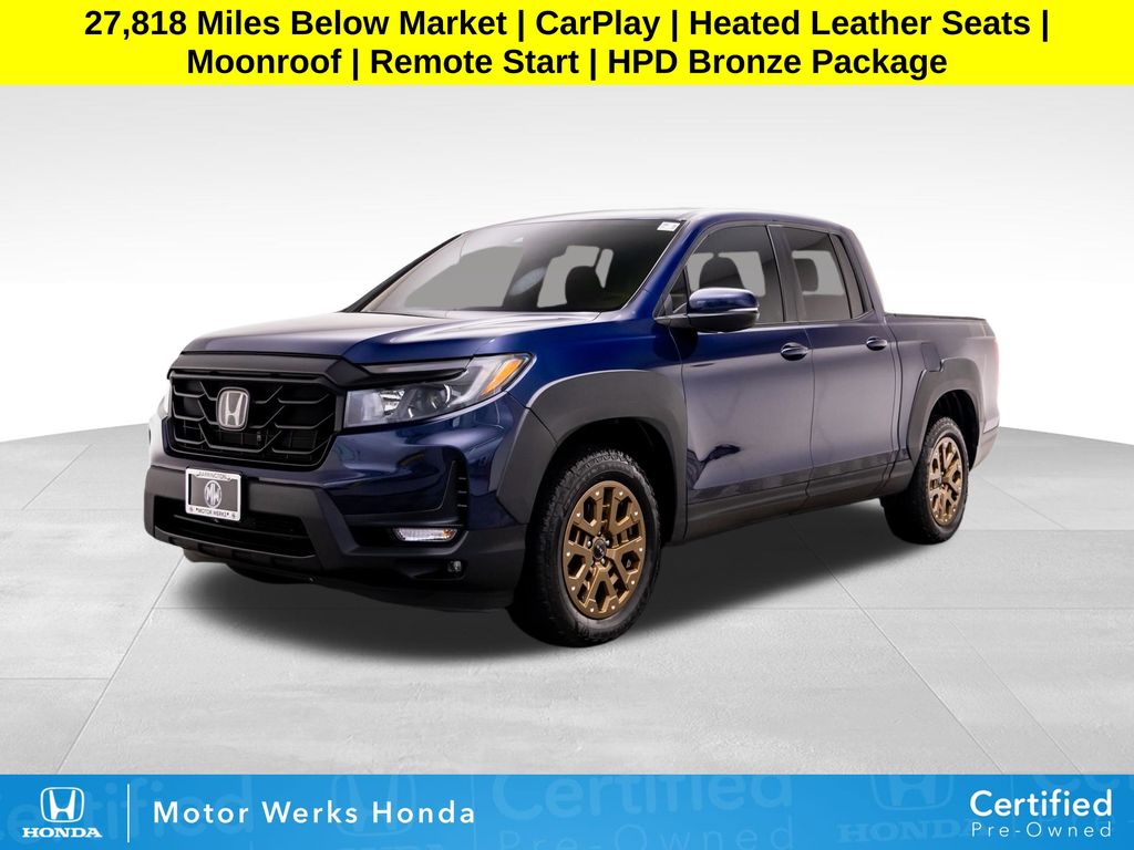 Black (Obsidian Blue Pearl) 2023 Honda Ridgeline RTL AWD Pickup Truck All-Wheel Drive 9-Speed Automatic