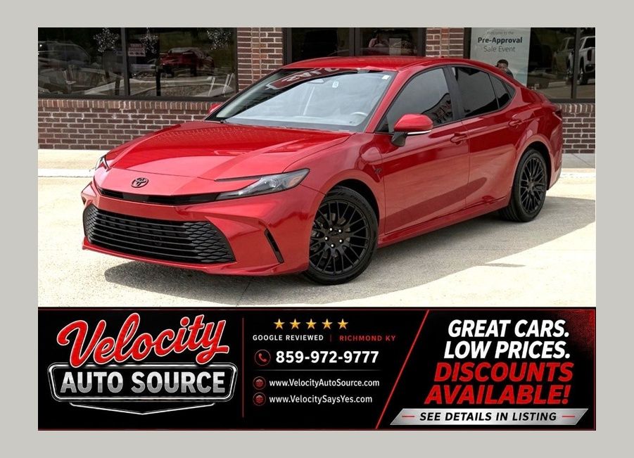 Red 2025 Toyota Camry LE FWD Sedan Front-Wheel Drive Continuously Variable Transmission