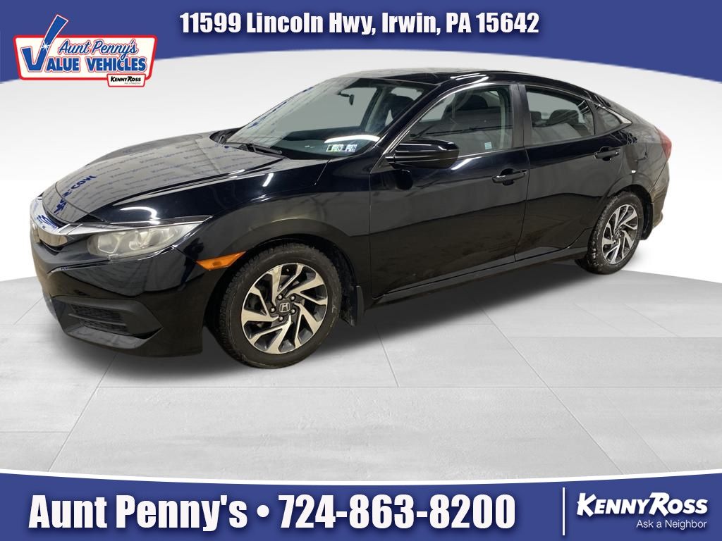 Crystal Black Pearl 2017 Honda Civic EX Sedan Front-Wheel Drive Continuously Variable Transmission