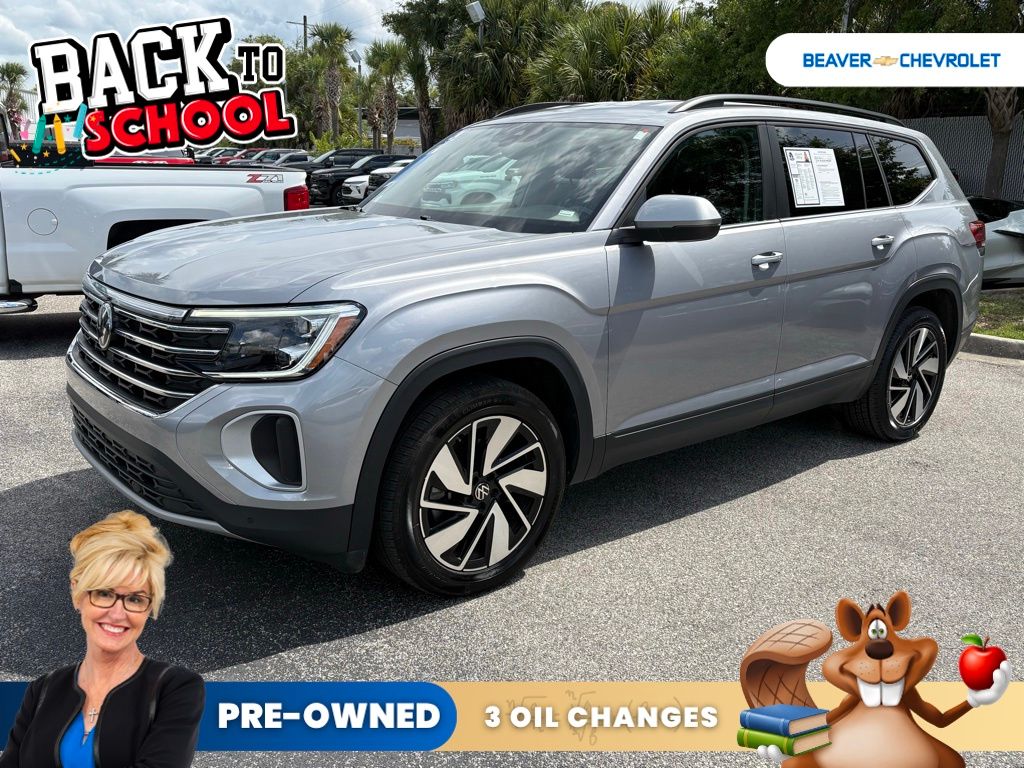 Silver Mist Metallic 2024 Volkswagen Atlas SUV / Crossover All-Wheel Drive 8-Speed Automatic