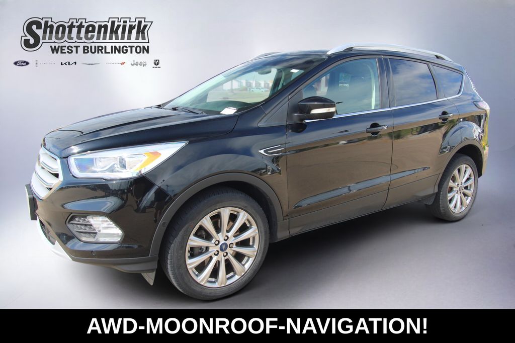 Shadow Black 2018 Ford Escape Titanium AWD SUV / Crossover All-Wheel Drive 6-Speed Automatic