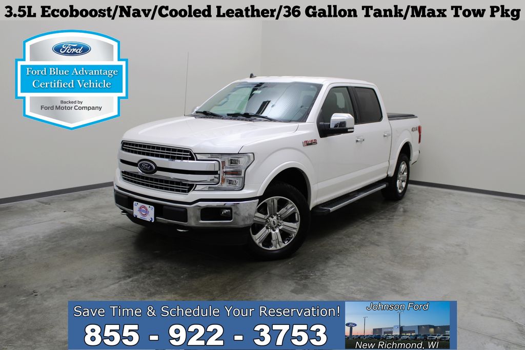 White Platinum Clearcoat Metallic 2019 Ford F-150 Pickup Truck Four-Wheel Drive Automatic