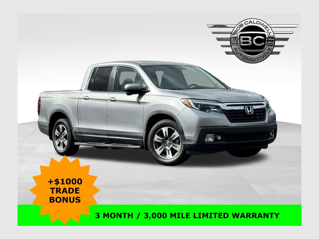 Silver 2019 Honda Ridgeline RTL-T FWD Pickup Truck Front-Wheel Drive 6-Speed Automatic