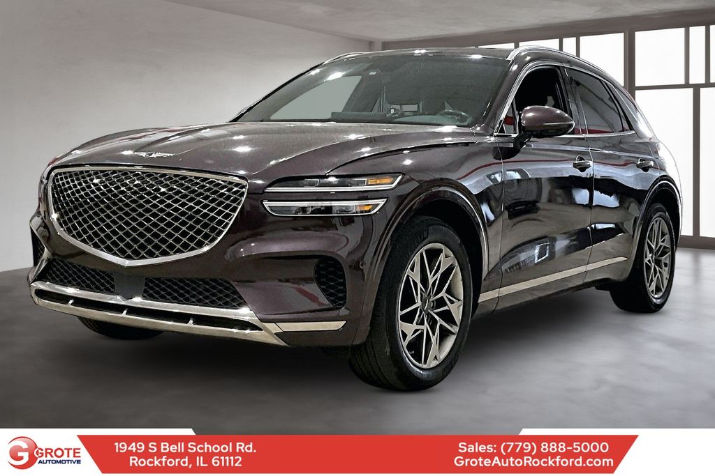 Red (Burgundy) 2022 Genesis GV70 2.5T AWD SUV / Crossover All-Wheel Drive 8-Speed Automatic