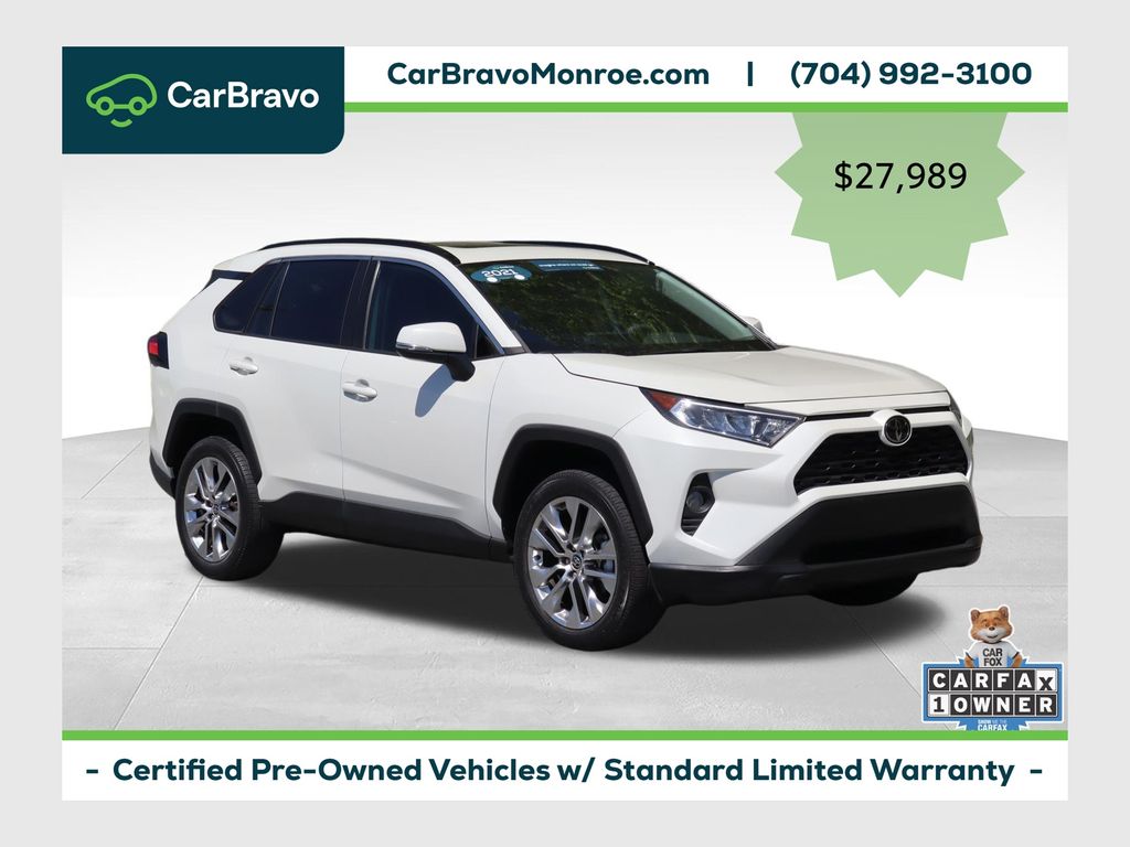 White (Blizzard Pearl) 2021 Toyota RAV4 SUV / Crossover Front-Wheel Drive 8-Speed Automatic