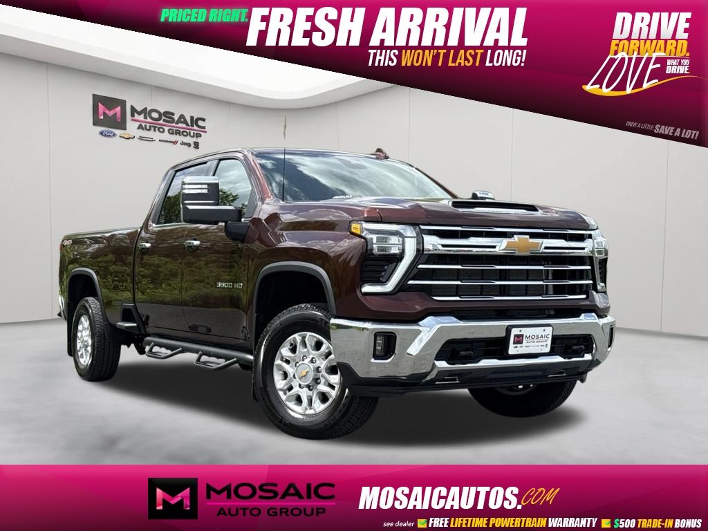 Auburn Metallic 2024 Chevrolet Silverado 3500HD LTZ Crew Cab 4WD Pickup Truck Four-Wheel Drive Automatic