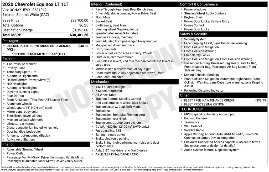 Used 2020 Chevrolet Equinox SUV