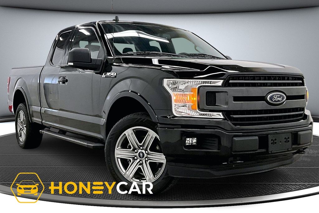 Black 2019 Ford F-150 XLT SuperCab 4WD Pickup Truck Four-Wheel Drive Automatic