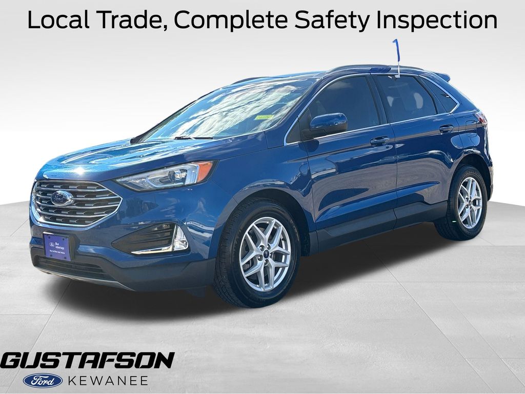 Atlas Blue Metallic 2021 Ford Edge SUV / Crossover All-Wheel Drive 8-Speed Automatic