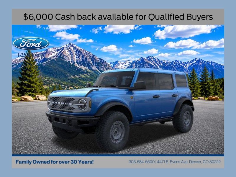 Velocity Blue Metallic 2025 Ford Bronco SUV / Crossover Four-Wheel Drive Automatic