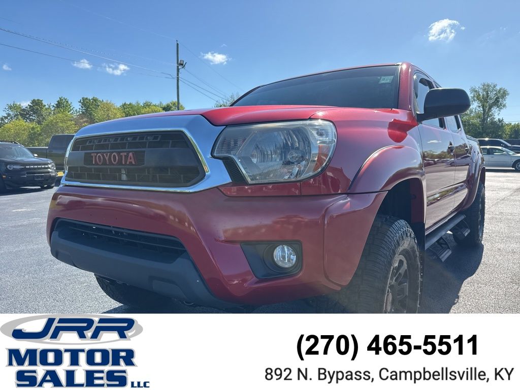 Red 2012 Toyota Tacoma Double Cab SB V6 4WD Pickup Truck Four-Wheel Drive 5-Speed Automatic Overdrive