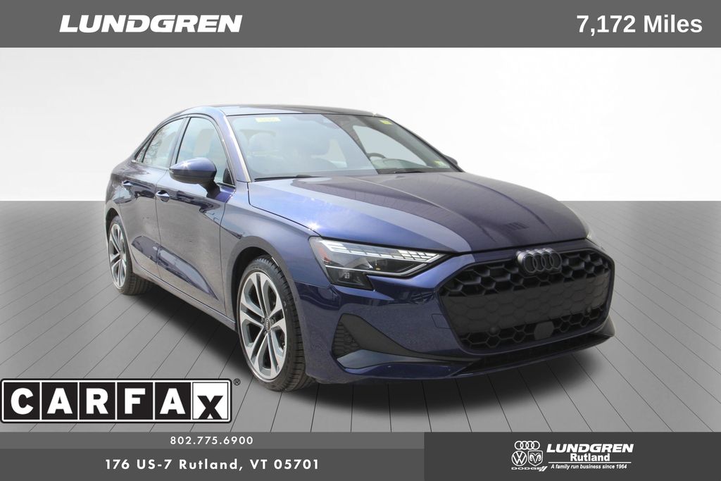 Navarra Blue Metallic 2025 Audi A3 quattro Premium Plus 40 TFSI Sedan All-Wheel Drive 7-Speed Automatic