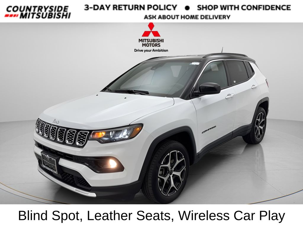 Bright White Clearcoat 2025 Jeep Compass Limited 4WD SUV / Crossover Four-Wheel Drive 8-Speed Automatic